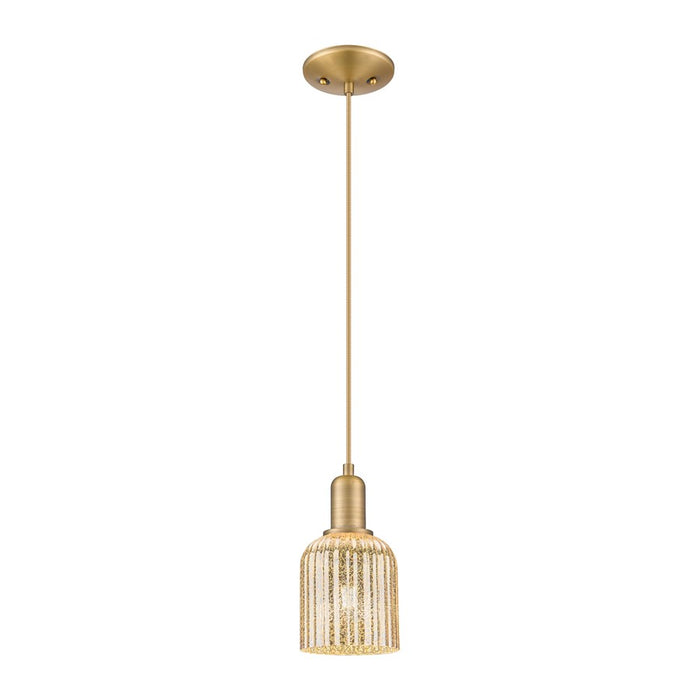 Innovations Bridal Veil 1Lt 5" Cord Mini Pendant, Brushed Brass/MC
