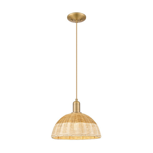 Innovations NB Dome 1Lt Cord Mini Pendant/12" BB/NF - 716-1P-BB-NBD2-12-NAT