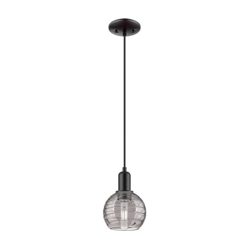 Innovations Athens DS 1Lt 6" Cord Mini Pendant, BK/SDS - 716-1P-BK-G1213-6SM