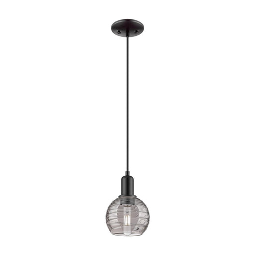 Innovations Athens DS 1Lt 6" Cord Mini Pendant, BK/SDS - 716-1P-BK-G1213-6SM
