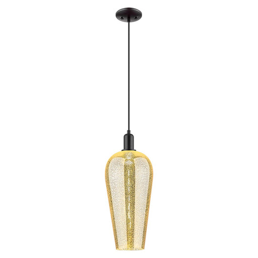 Innovations Chelsea 1Lt 8" Cord Mini Pendant, Black/Mercury - 716-1P-BK-G456-8ME