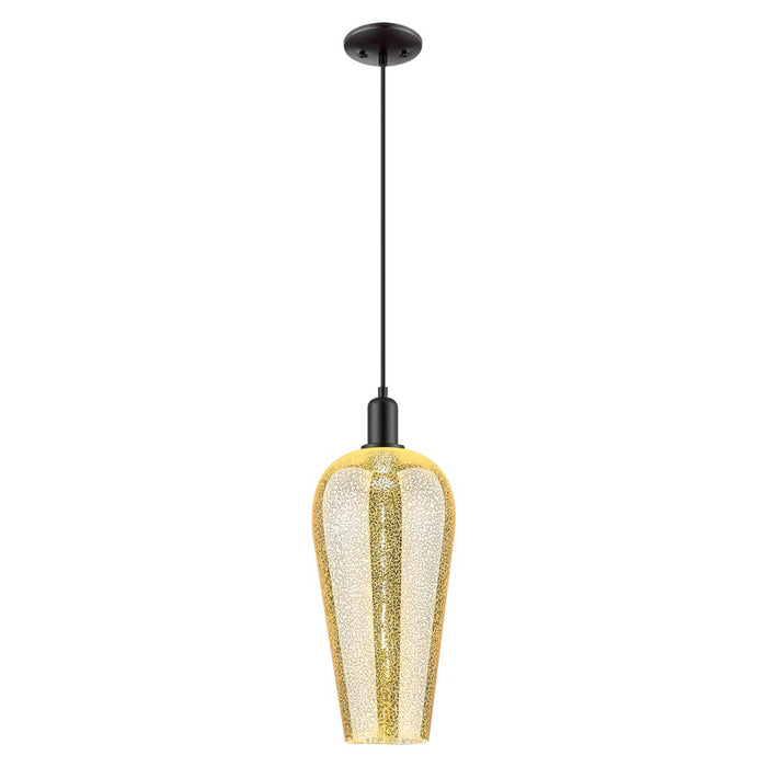 Innovations Chelsea 1Lt 8" Cord Mini Pendant, Black/Mercury - 716-1P-BK-G456-8ME