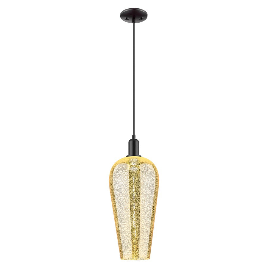 Innovations Chelsea 1Lt 8" Cord Mini Pendant, Black/Mercury - 716-1P-BK-G456-8ME