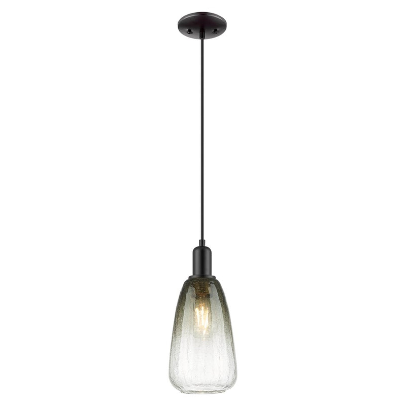 Innovations Brookhaven Almond 6" Cord Mini Pendant, BK/ST - 716-1P-BK-G480-6SL