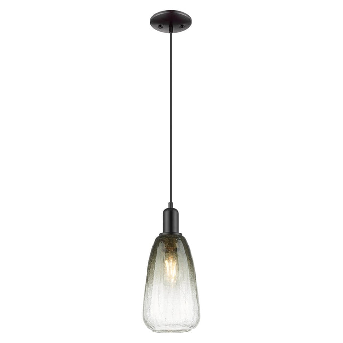 Innovations Brookhaven Almond 6" Cord Mini Pendant, BK/ST - 716-1P-BK-G480-6SL