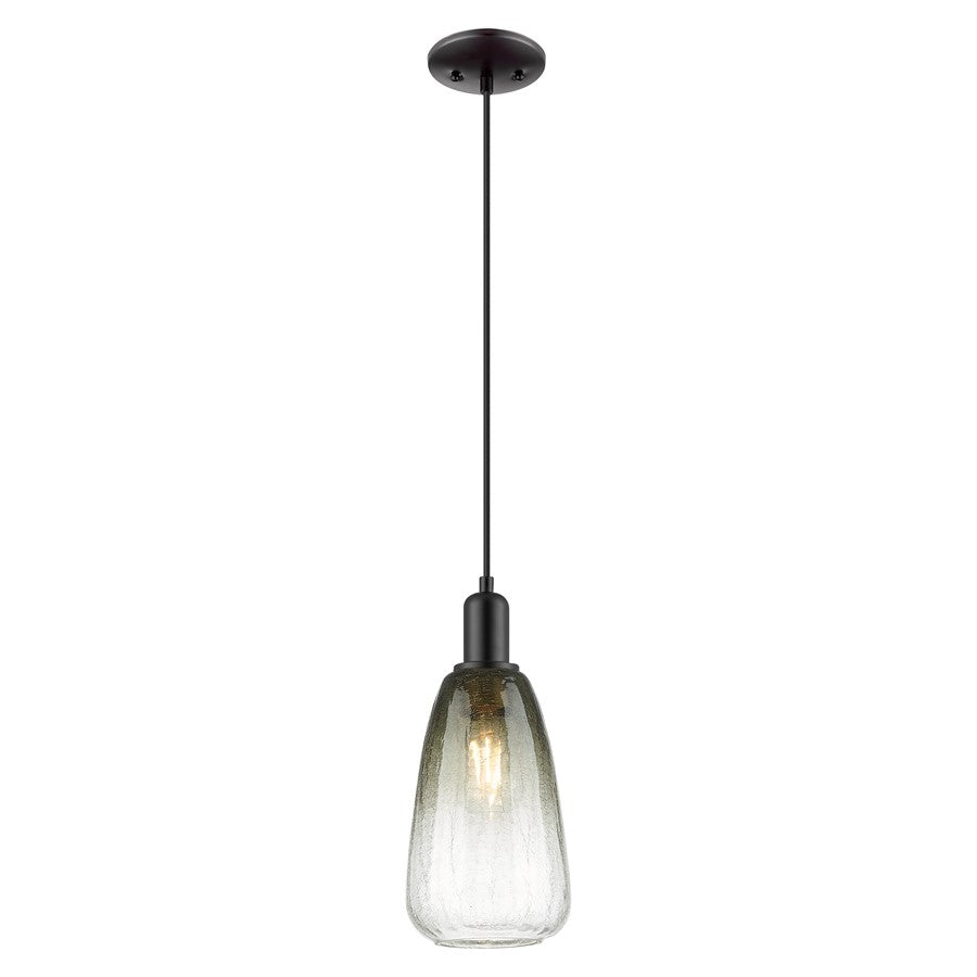 Innovations Brookhaven Almond 6" Cord Mini Pendant, BK/ST - 716-1P-BK-G480-6SL