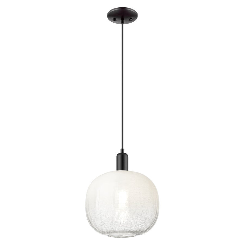 Innovations Brookhaven Sphere 10" Cord Mini Pendant, BK/OP - 716-1P-BK-G481-10OP