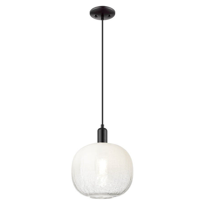 Innovations Brookhaven Sphere 10" Cord Mini Pendant, BK/OP - 716-1P-BK-G481-10OP