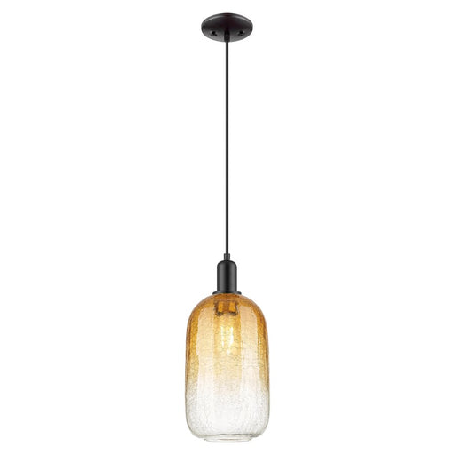 Innovations Brookhaven Cloche 7" Cord Mini Pendant, BK/AM - 716-1P-BK-G482-7AM