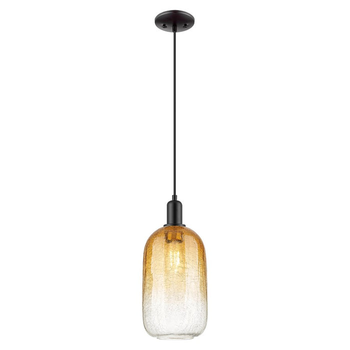Innovations Brookhaven Cloche 7" Cord Mini Pendant, BK/AM - 716-1P-BK-G482-7AM