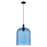 Innovations Bridal Veil 12" Cord Mini Pendant, Black/Blue - 716-1P-BK-G559-12BL