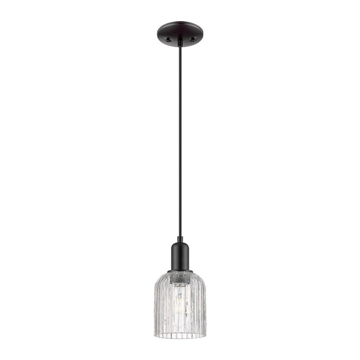 Innovations Bridal Veil 1Lt 5" Cord Mini Pendant, BK/Clear - 716-1P-BK-G559-5CL