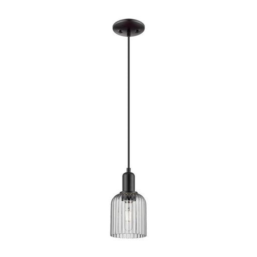 Innovations Bridal Veil 1Lt 5" Cord Mini Pendant, BK/SM - 716-1P-BK-G559-5SM
