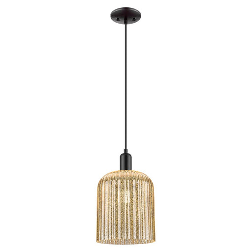 Innovations Bridal Veil 8" Cord Mini Pendant, Black/Mercury - 716-1P-BK-G559-8ME