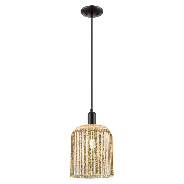 Innovations Bridal Veil 8" Cord Mini Pendant, Black/Mercury - 716-1P-BK-G559-8ME