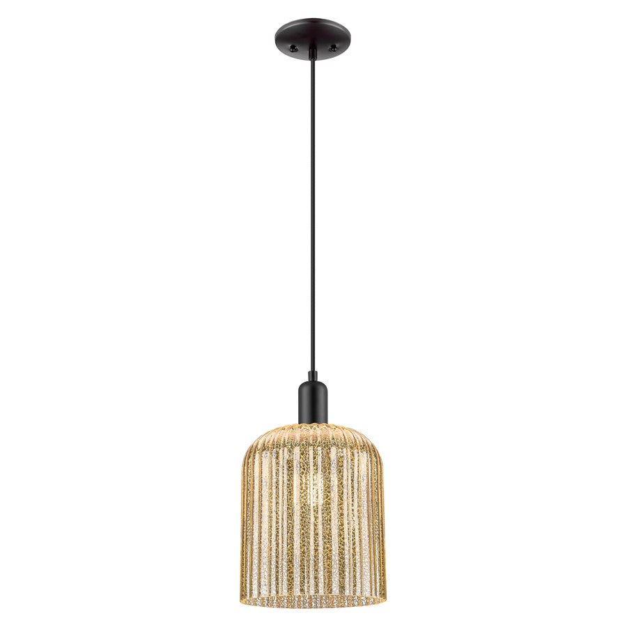 Innovations Bridal Veil 8" Cord Mini Pendant, Black/Mercury - 716-1P-BK-G559-8ME