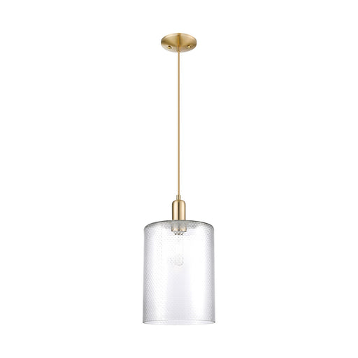 Innovations Cobbleskill 9in 1-Light Mini Pendant | Industrial Champagne Bronze Steel and Clear Glass | Kitchen Island & Dining | Model 716-1P-CB-G112-L