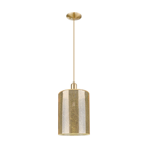 Innovations Cobbleskill 9in 1-Light Mini Pendant | Industrial Champagne Bronze Steel and Mercury Glass | Kitchen Island & Dining | Model 716-1P-CB-G116-L