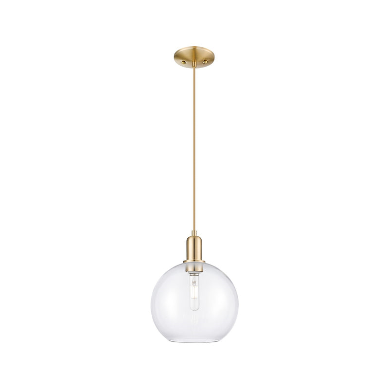 Innovations Athens 10in 1-Light Mini Pendant | Industrial Champagne Bronze Steel and Clear Glass | Kitchen Island & Dining Room | Model 716-1P-CB-G122-10