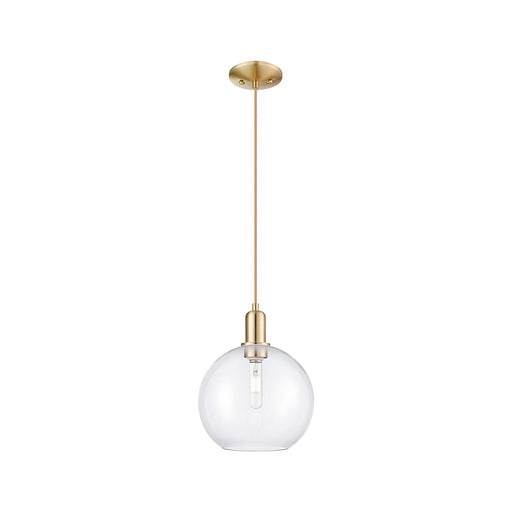 Innovations Athens 10in 1-Light Mini Pendant | Industrial Champagne Bronze Steel and Clear Glass | Kitchen Island & Dining Room | Model 716-1P-CB-G122-10
