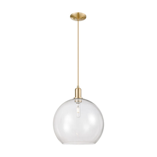 Innovations Athens 14in 1-Light Mini Pendant | Industrial Champagne Bronze Steel and Clear Glass | Kitchen Island & Dining Room | Model 716-1P-CB-G122-14