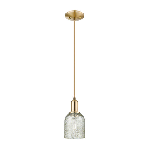 Innovations Caledonia 5in 1-Light Mini Pendant | Industrial Champagne Bronze Steel and Mica Glass | Kitchen Island & Dining Room | Model 716-1P-CB-G259