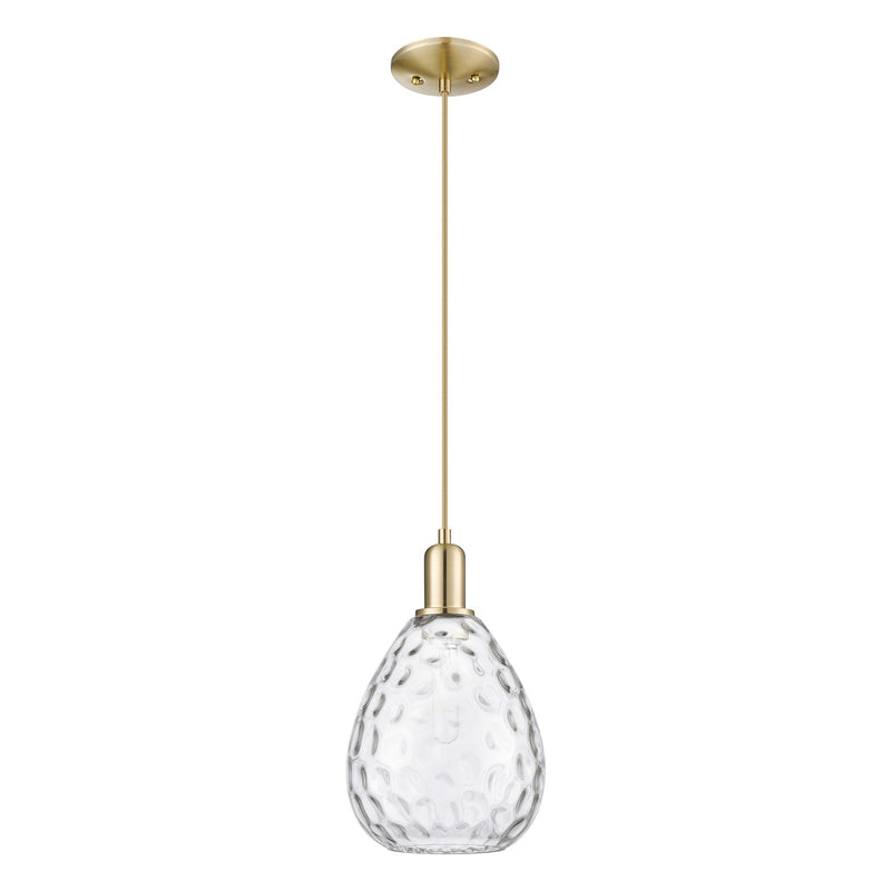 Innovations Waverly 8in 1-Light Mini Pendant | Industrial Champagne Bronze Steel and Clear Glass | Kitchen Island & Dining Room | 8 | Model 716-1P-CB-G372