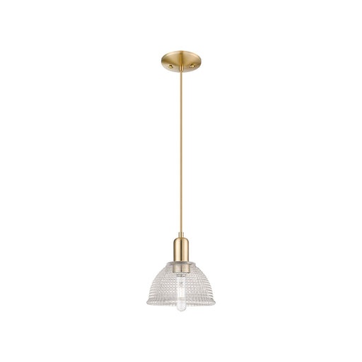Innovations Arietta 8in 1-Light Mini Pendant | Industrial Champagne Bronze Steel and Clear Glass | Kitchen Island & Dining Room | 8 | Model 716-1P-CB-G422