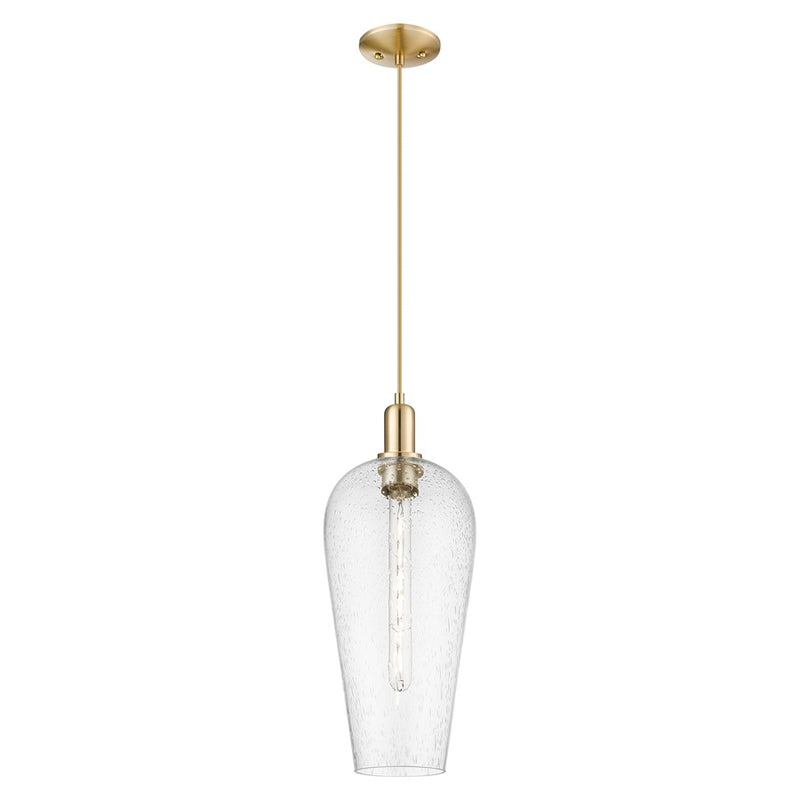 Innovations Chelsea 1Lt 8" Cord Mini Pendant, Bronze/Seedy - 716-1P-CB-G456-8SDY