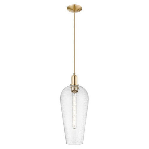 Innovations Chelsea 1Lt 8" Cord Mini Pendant, Bronze/Seedy - 716-1P-CB-G456-8SDY