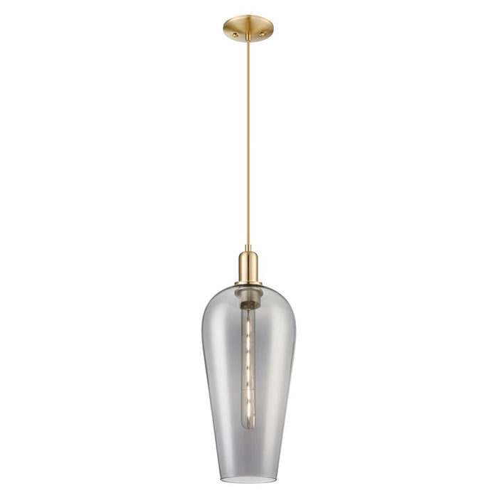 Innovations Chelsea 1Lt 8" Cord Mini Pendant, Bronze/Smoke - 716-1P-CB-G456-8SM