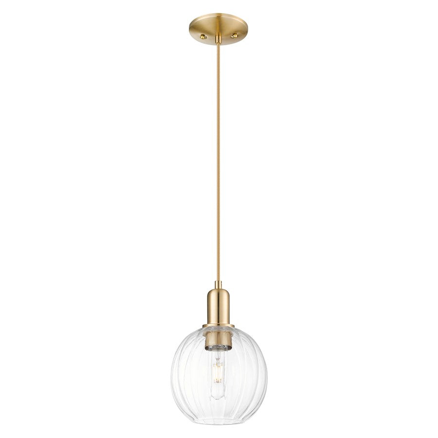 Innovations Preston 7" Globe Cord Mini Pendant, BZ/Clear - 716-1P-CB-G458-7CL