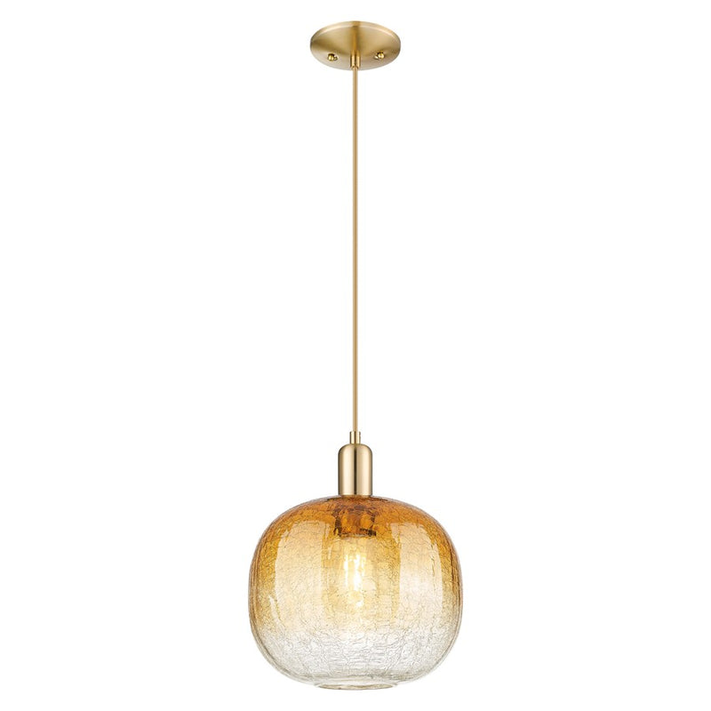 Innovations Brookhaven Sphere 10" Cord Mini Pendant, BZ/AM - 716-1P-CB-G481-10AM