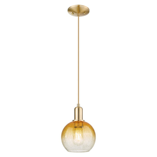 Innovations Brookhaven Globe 8" Cord Mini Pendant, BZ/AM - 716-1P-CB-G483-8AM