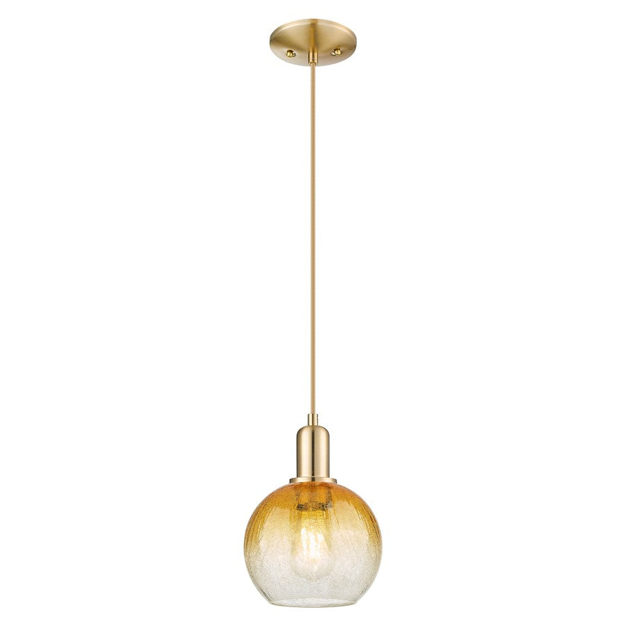 Innovations Brookhaven Globe 8" Cord Mini Pendant, BZ/AM - 716-1P-CB-G483-8AM