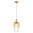 Innovations Brookhaven Flute 7" Cord Mini Pendant, BZ/AM - 716-1P-CB-G484-7AM