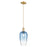 Innovations Brookhaven Flute 7" Cord Mini Pendant, BZ/Clear - 716-1P-CB-G484-7SB