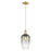 Innovations Brookhaven Flute 7" Cord Mini Pendant, BZ/ST - 716-1P-CB-G484-7SL