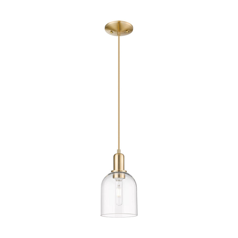 Innovations Bella 6in 1-Light Mini Pendant | Industrial Champagne Bronze Steel and Clear Glass | Kitchen Island & Dining Room | Model 716-1P-CB-G558-6CL