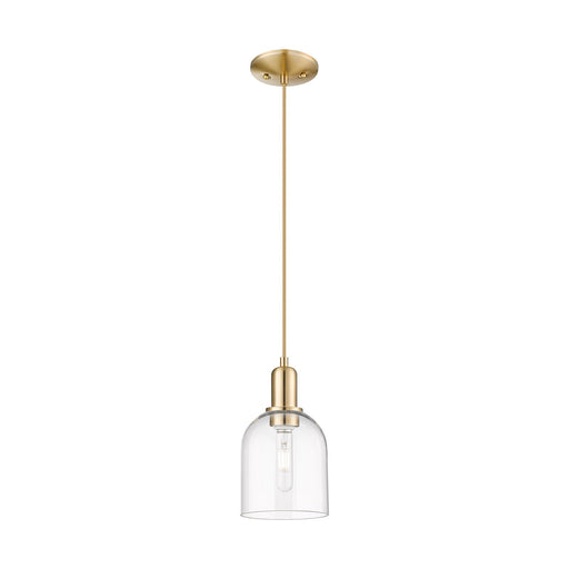 Innovations Bella 6in 1-Light Mini Pendant | Industrial Champagne Bronze Steel and Clear Glass | Kitchen Island & Dining Room | Model 716-1P-CB-G558-6CL