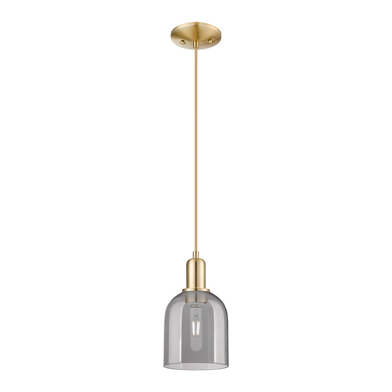Innovations Bella 6in 1-Light Mini Pendant | Industrial Champagne Bronze Steel and Light Smoke Glass | Kitchen Island & Dining | Model 716-1P-CB-G558-6SM