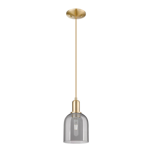 Innovations Bella 6in 1-Light Mini Pendant | Industrial Champagne Bronze Steel and Light Smoke Glass | Kitchen Island & Dining | Model 716-1P-CB-G558-6SM