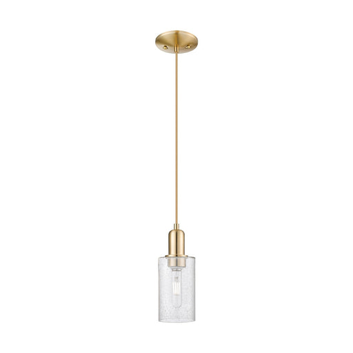 Innovations Clymer 4in 1-Light Mini Pendant | Industrial Champagne Bronze Steel and Seedy Glass | Kitchen Island & Breakfast Nook | Model 716-1P-CB-G804