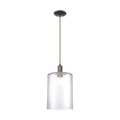 Innovations Cobbleskill 9in 1-Light Mini Pendant | Industrial Oil Rubbed Bronze Steel and Clear Glass | Kitchen Island & Dining | Model 716-1P-OB-G112-L