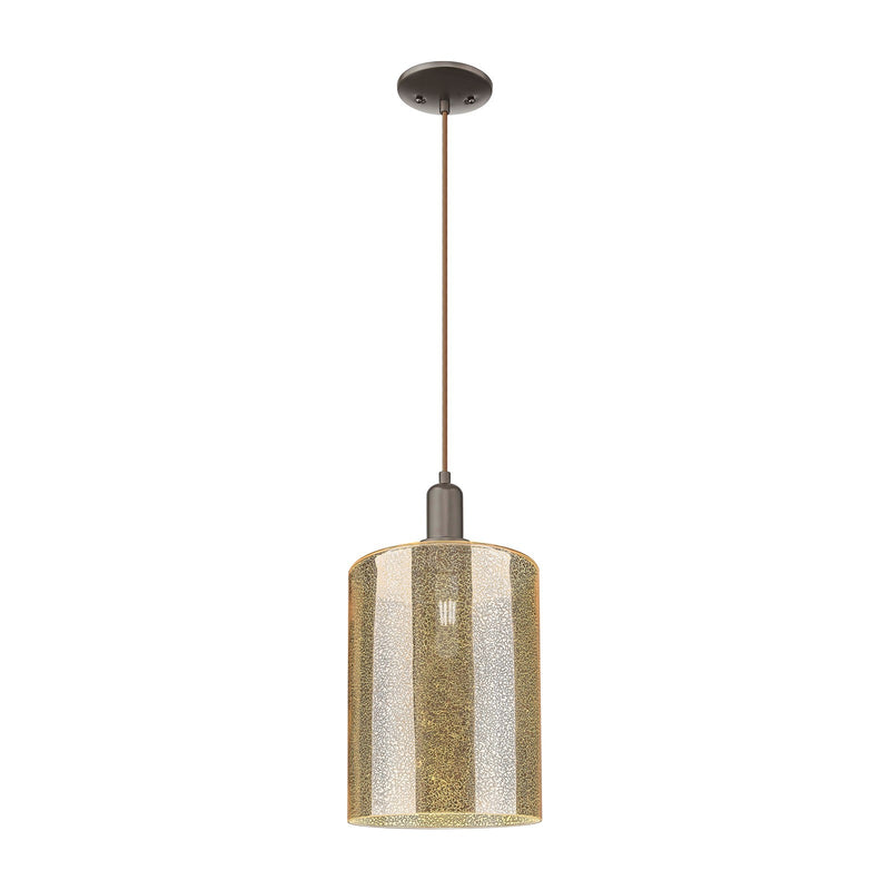 Innovations Cobbleskill 9in 1-Light Mini Pendant | Industrial Oil Rubbed Bronze Steel and Mercury Glass | Kitchen Island | 9 x 9 | Model 716-1P-OB-G116-L