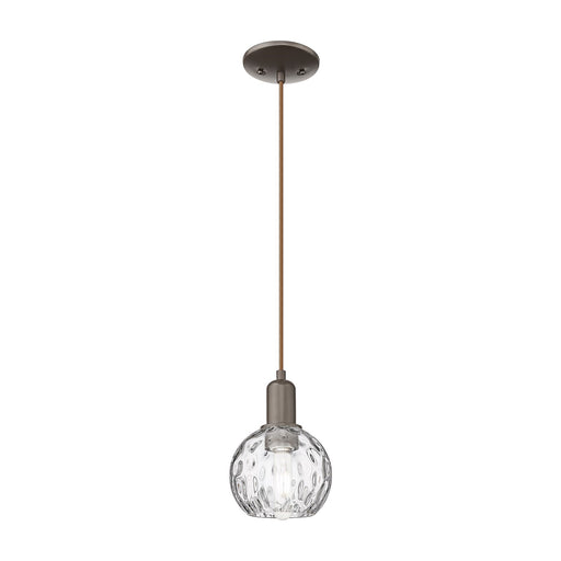 Innovations Athens Water Glass 6in 1-Light Mini Pendant | Industrial Oil Rubbed Bronze and Clear Glass | Kitchen Island & Dining | Model 716-1P-OB-G1215-6