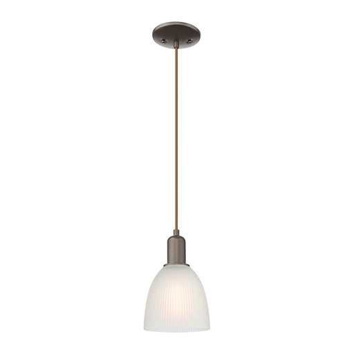 Innovations Castile 6in 1-Light Mini Pendant | Industrial Oil Rubbed Bronze and White Glass | Kitchen Island & Dining Room | 6 x 6 | Model 716-1P-OB-G381