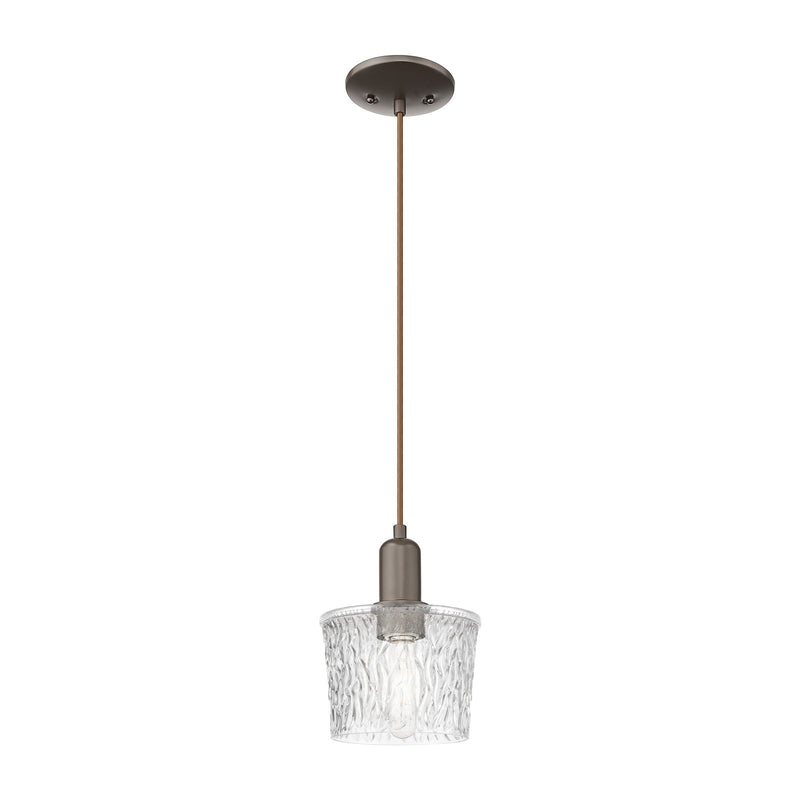 Innovations Niagara 6.5in 1-Light Mini Pendant | Industrial Oil Rubbed Bronze Steel and Clear Glass | Kitchen Island & Dining Room | Model 716-1P-OB-G402