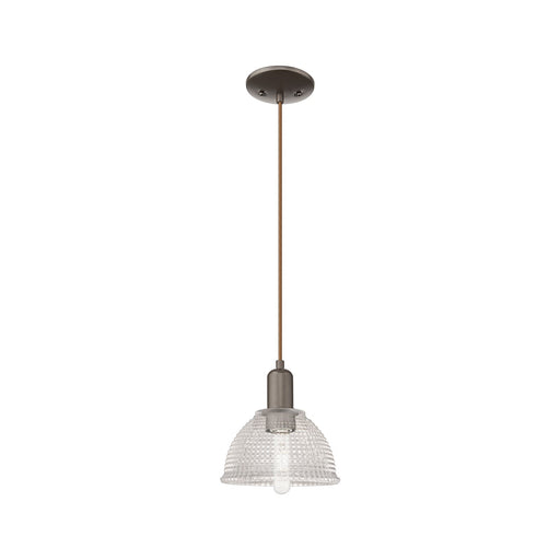 Innovations Arietta 8in 1-Light Mini Pendant | Industrial Oil Rubbed Bronze Steel and Clear Glass | Kitchen Island & Dining Room | Model 716-1P-OB-G422