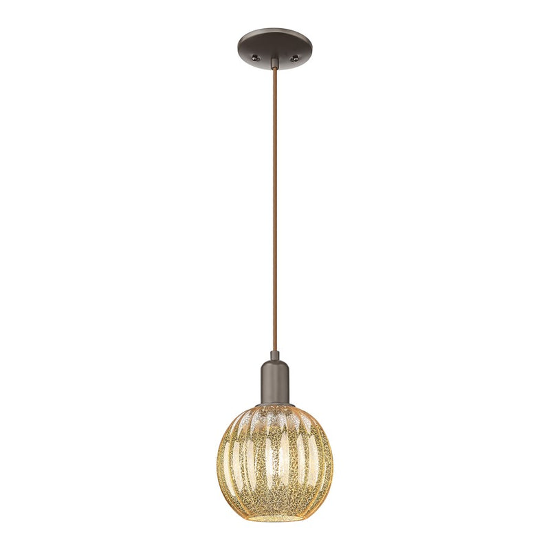 Innovations Preston 1Lt 7" Globe Cord Mini Pendant, OB/MC - 716-1P-OB-G458-7ME